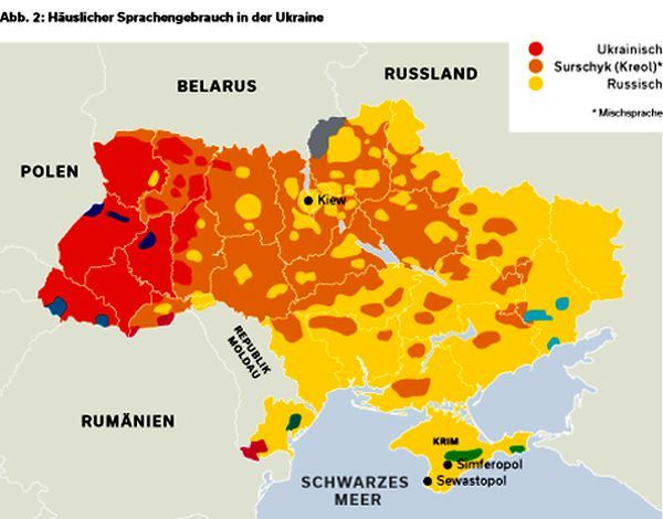 Anteil Russen - Ukrainer 